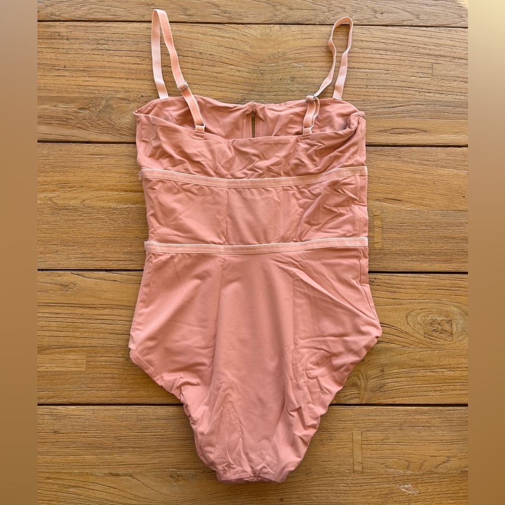 Solid & Striped Pink One Piece With Velvet Straps… - image 3